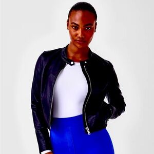 SPANX leather like moto jacket